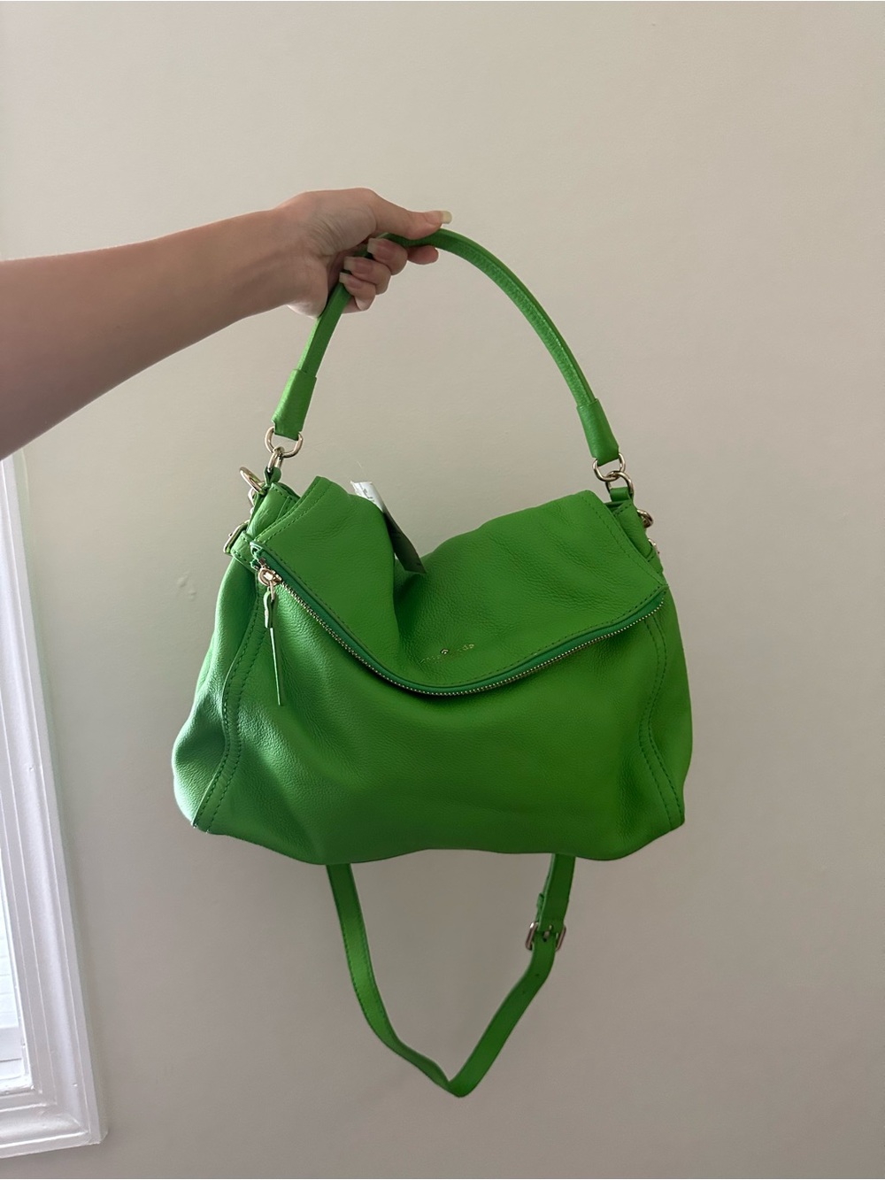 kate spade Bright Green Leather Shoulder Bag